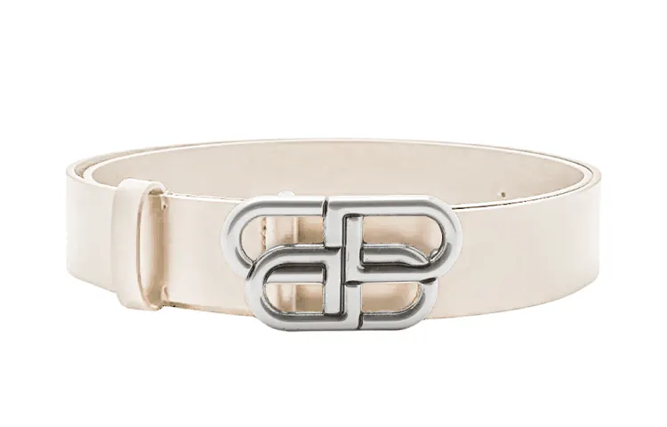 Balenciaga Cow Leather Belts Men's White
