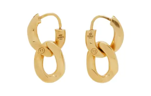 Maison Margiela 925 Sterling Silver Earrings Men's Gold