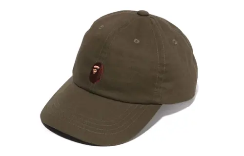 A BATHING APE Cotton Baseball Caps Unisex Brown