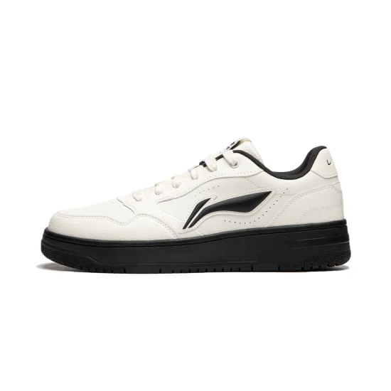 LINING Tianji Soft Skateboard Shoes Men Low-Top Ecru