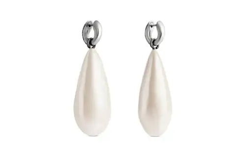 Balenciaga Resin Earrings Women's White