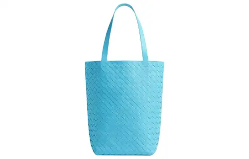 Bottega Veneta Calfskin Tote Bag, Shopping Bag, Shoulder Bag, Handbag Small Men's Blue