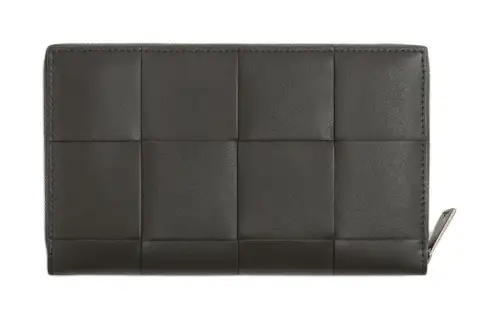 Bottega Veneta Calfskin Wallet Men's Black & Blue