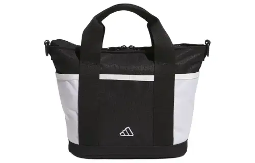 Adidas Recycled Polyester Plain Weave Fabric Tote Bag, Shopping Bag, Handbag Women's Black & White