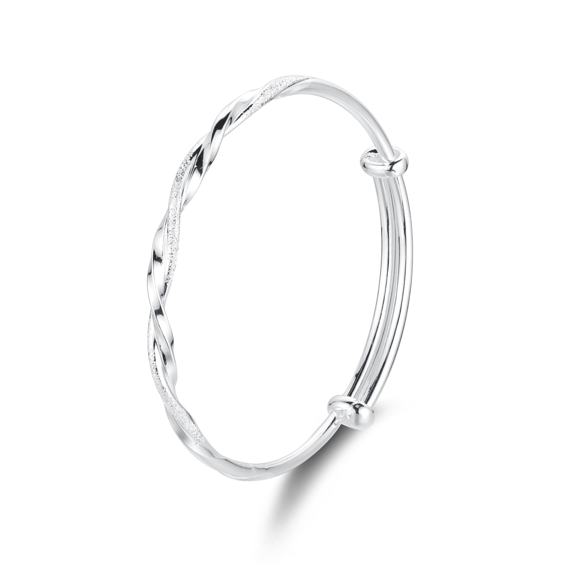 VIGG Universal adjustable silver bracelet for men and women, light luxury style, simple and elegant design, for beloved