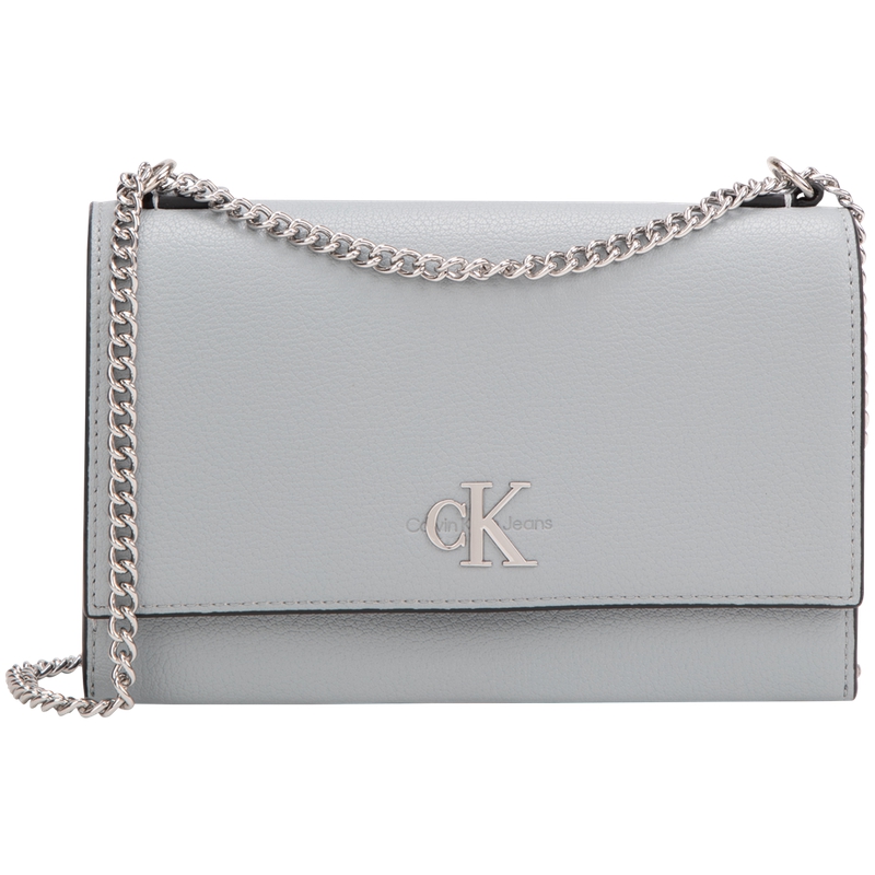 Женская сумка CALVIN KLEIN Flap Crossbody (серо-голубая)