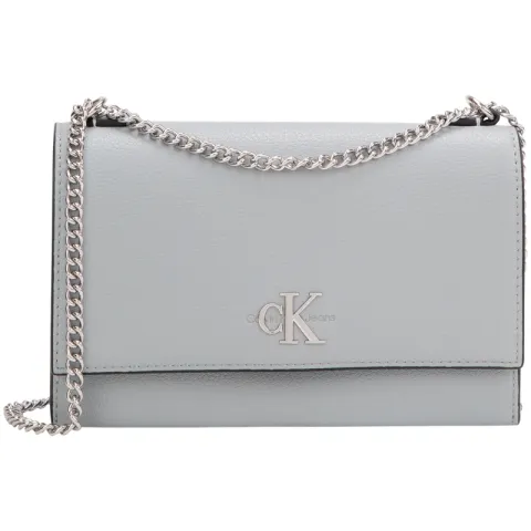 CALVIN KLEIN Blended Material Shoulder Bag Women's Gray Blue
