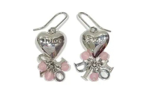 DIOR Metal Earrings Women's Silver
