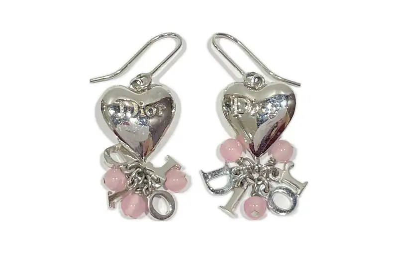 DIOR Metal Earrings Women's Silver