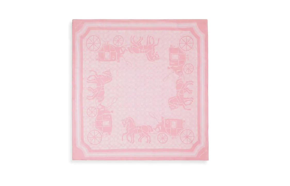 COACH Silk Scarves Women's Pink