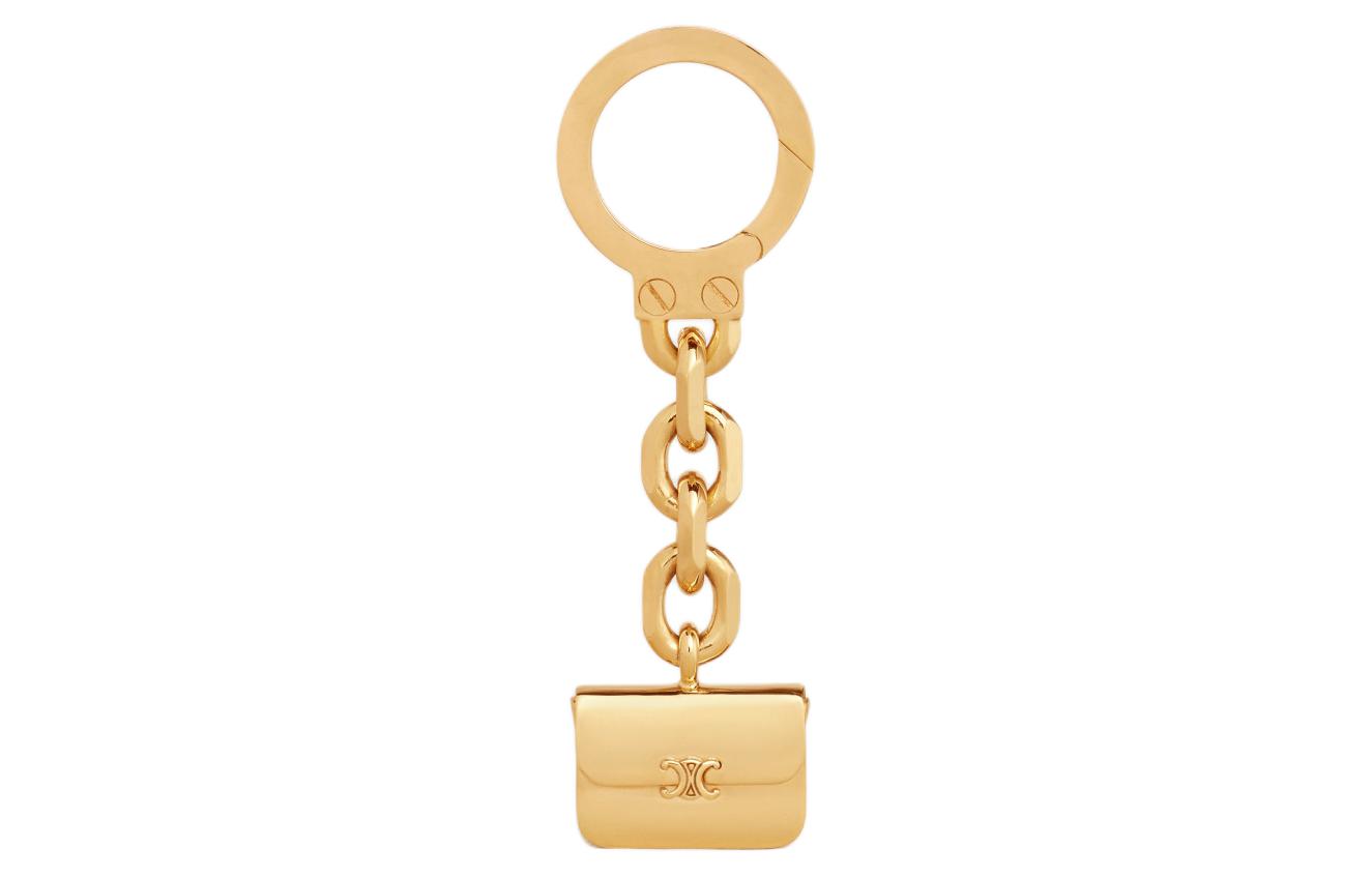 Celine 2020s Triomphe metal keyring