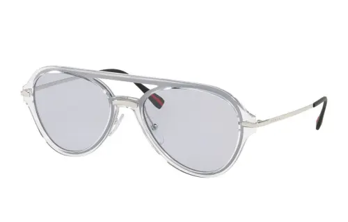 PRADA Plastic Aviator Sunglasses Men's Gray