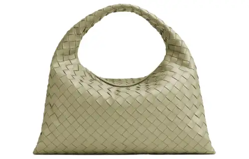 Bottega Veneta Intrecciato Calfskin Handbag, Shoulder Bag Small Women's Travertine Green
