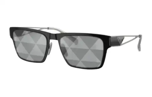 PRADA Metal Square Sunglasses Men's Gray