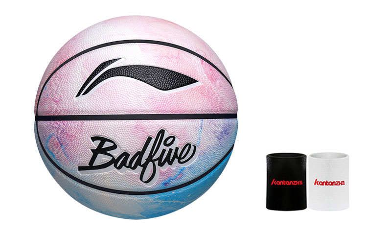 Li Ning Pu Basketball Pink Blue Gradient Size 7 Ball Training Unisex