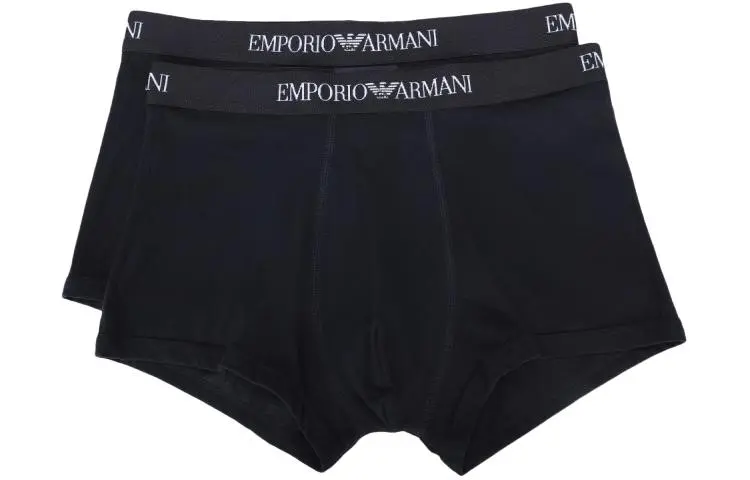 EMPORIO ARMANI SS24 Boxer Briefs Men's 2 Pack Black