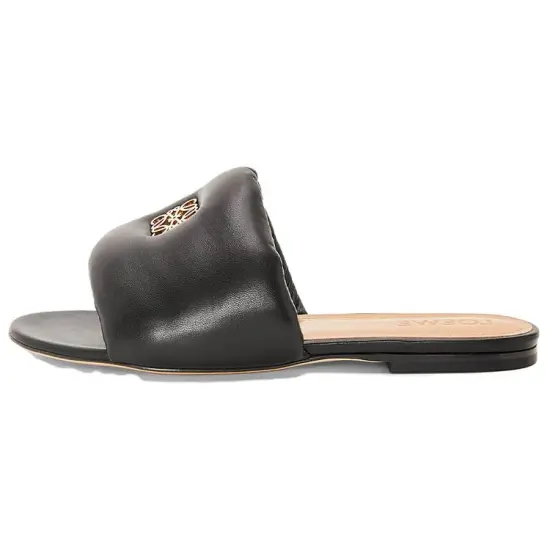 LOEWE Anagram Slide Slippers Women's Black