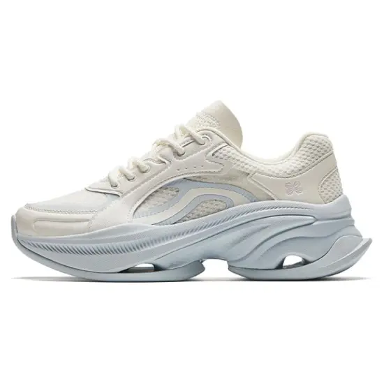 ANTA Chunky Sneakers Women's Low-Top Ivory White/FANTAsy Blue