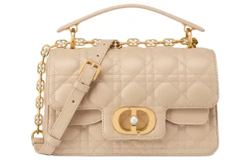DIOR Cow Leather Shoulder Bag, Crossbody Bag, Handbag Small Women's Rouge Beige