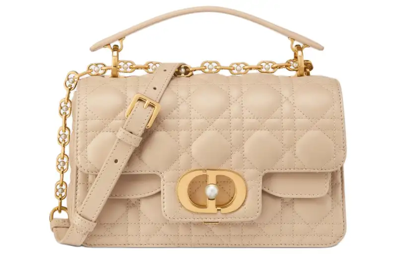 DIOR Cow Leather Shoulder Bag, Crossbody Bag, Handbag Small Women's Rouge Beige