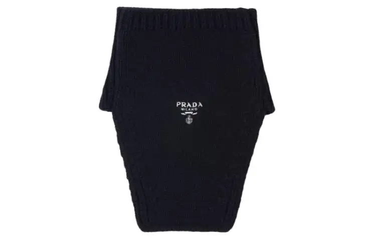 PRADA Logo embroidered Cashmere Dickey