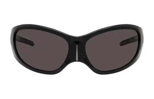 Balenciaga Nylon Irregular Shape Sunglasses Men's Black