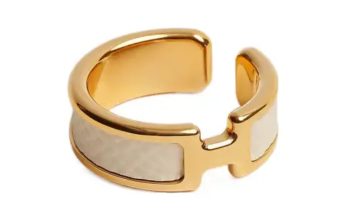 HERMES Clip On Earrings Women's Gold