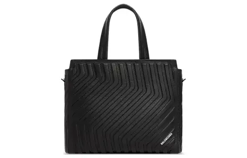Balenciaga Grain Calfskin With Polyester Shoulder Bag, Crossbody Bag, Handbag Small Men's Black
