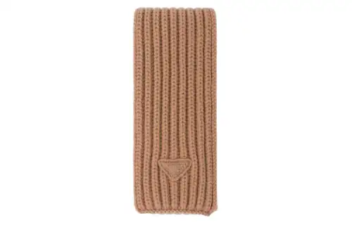 PRADA Logo detail Cashmere Scarf