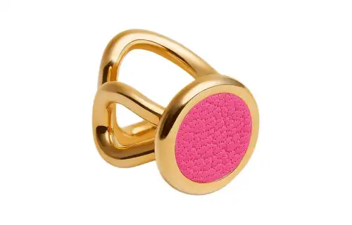 HERMES Goatskin, Metal, Gold Plated Clip On Earrings Women's Gold