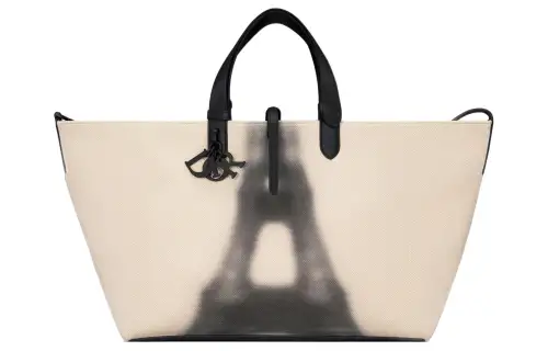DIOR Toujours Leather Native Handbag Large Women's Milk White & Black