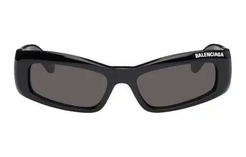 Balenciaga Acetate Rectangular Sunglasses Women's Black
