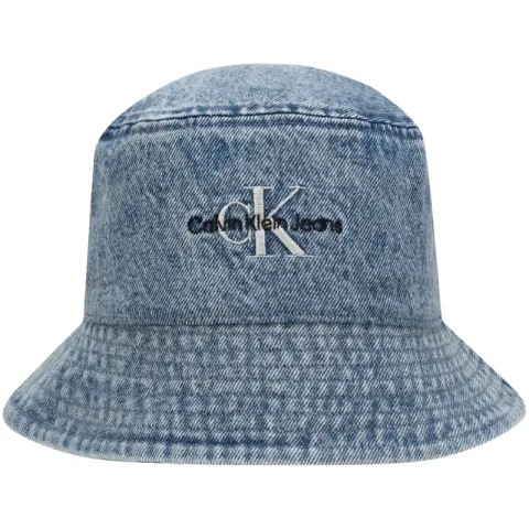 CALVIN KLEIN Cotton Bucket Hats Unisex Denim Light Blue
