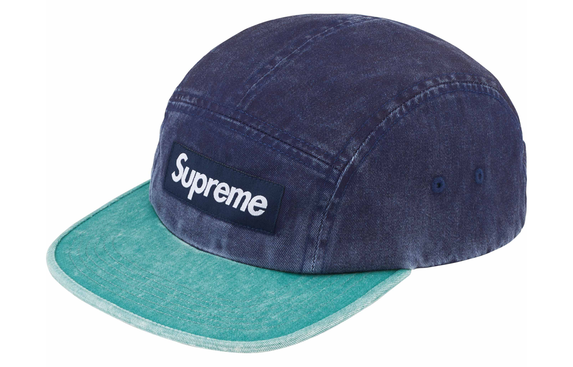 Кепка Supreme SS24 WEEK 5 PIGMENT 2-TONE CAMP CAP (синяя)