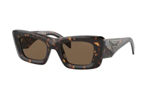 PRADA Irregular Shape Sunglasses Women's Brown
