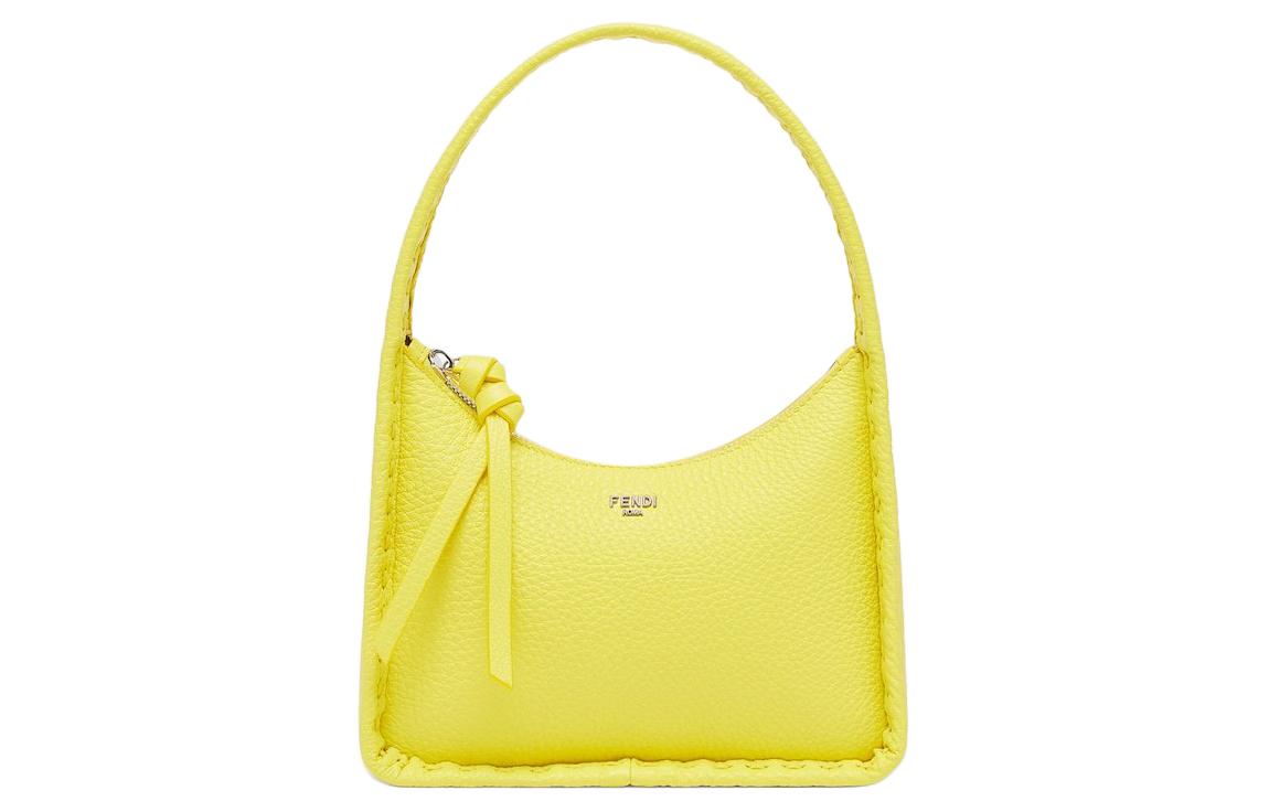 Женская сумка Fendi Fendessence Mini (лимонно-желтая)