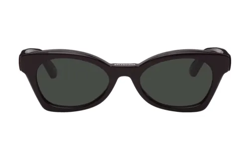 Balenciaga Acetate Irregular Shape Sunglasses Men's Umber