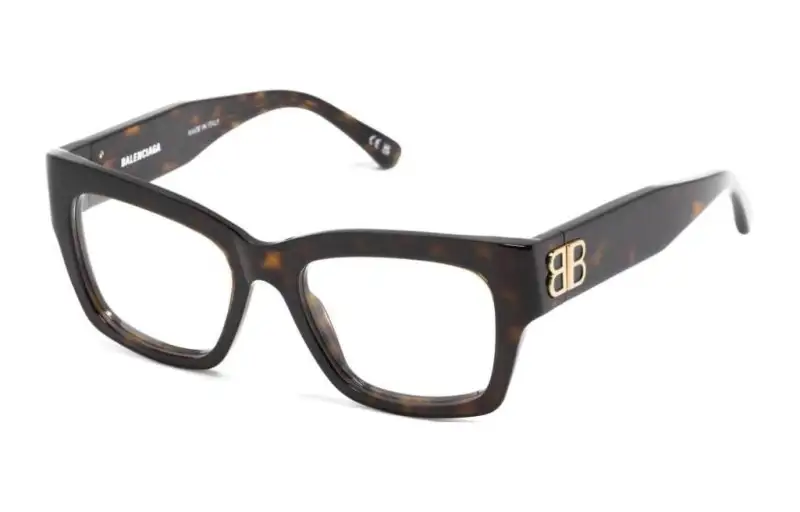 Balenciaga Tortoiseshell Square-frame Glasses