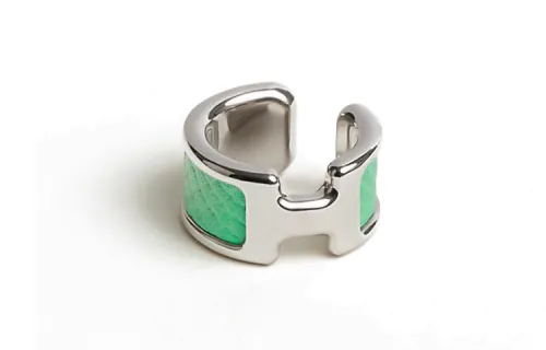 HERMES Olympe Clip On Earrings Women's Silver