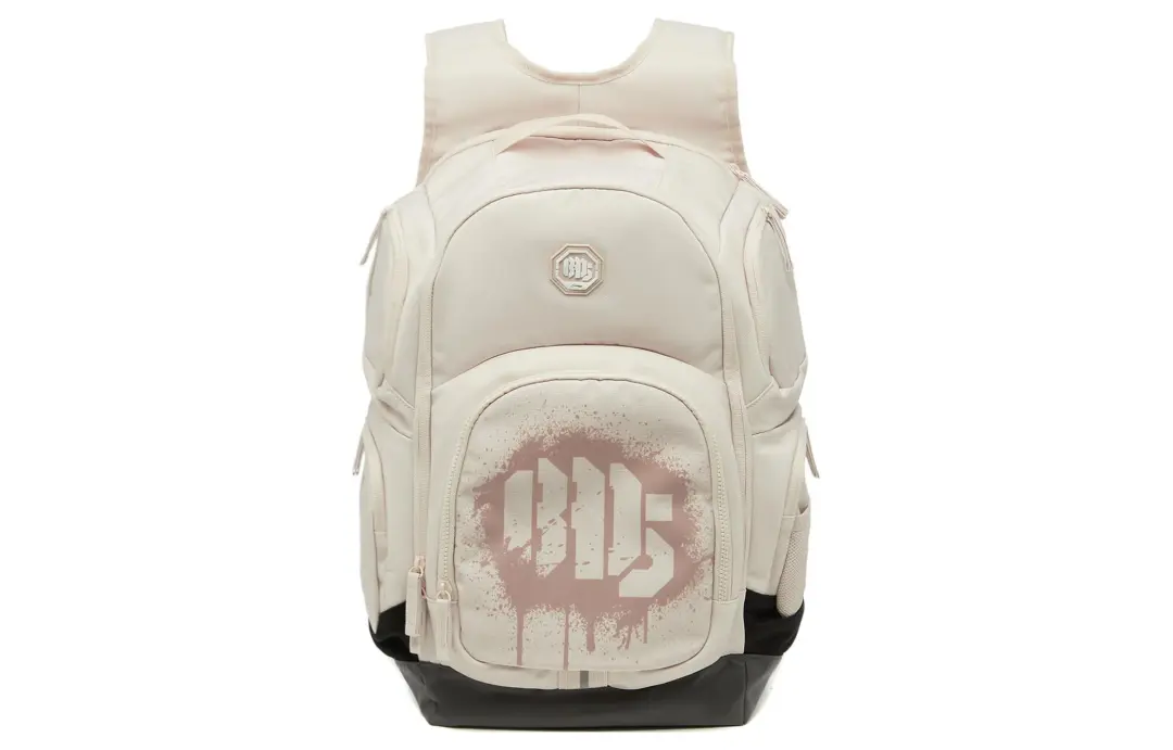 Li Ning Polyester Sports Backpack Unisex Sand Gravel Gray