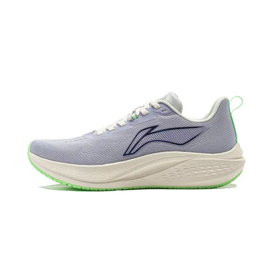 LiNing Red Hare 7 Cushioning Anti-Slip And Wear-Resistant Lightweight Rebound Low-Top Running Shoes Women's Gray Purple