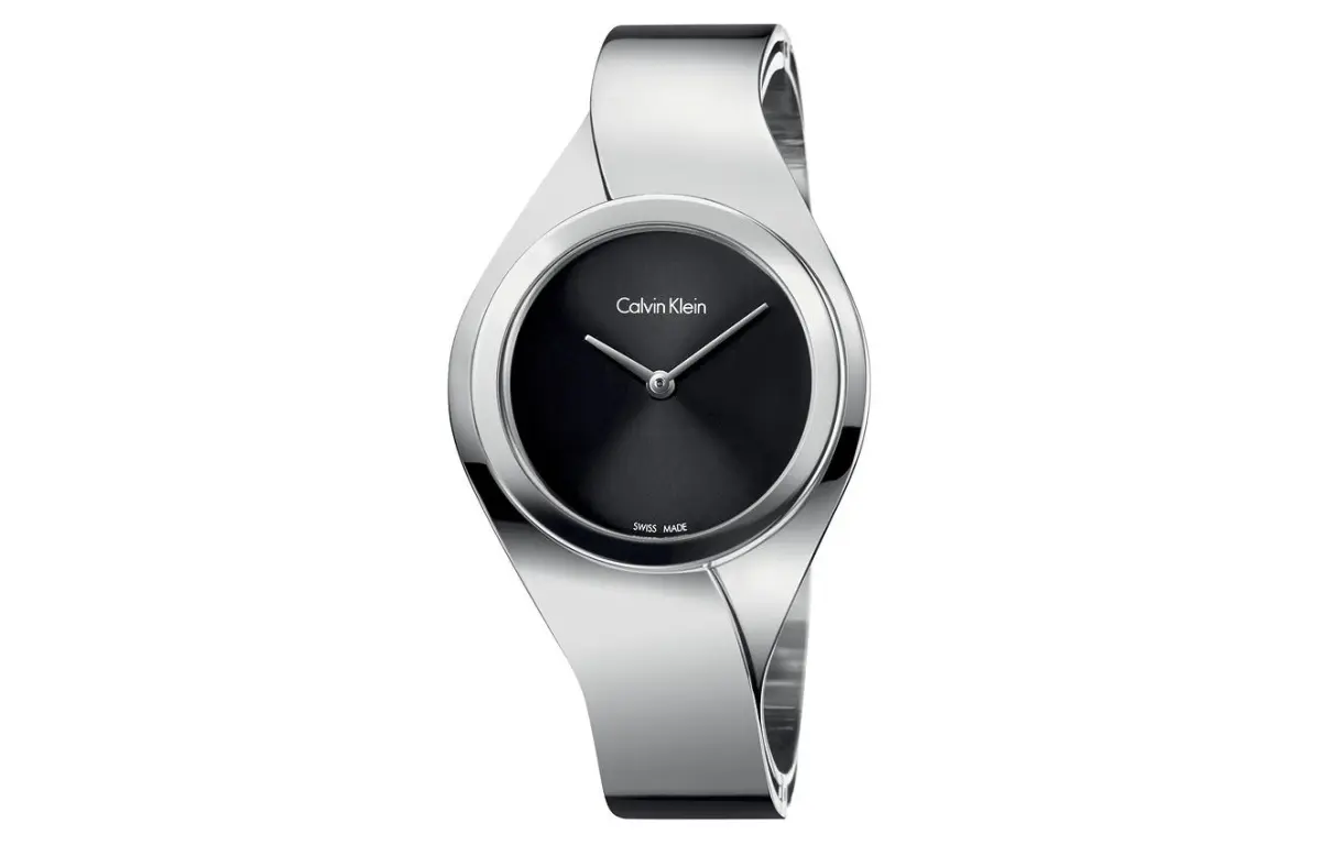 CALVIN KLEIN Wrist Watches Quartz Movement Stainless Steel Strap 34mm Black Dial Women's Watch Analog