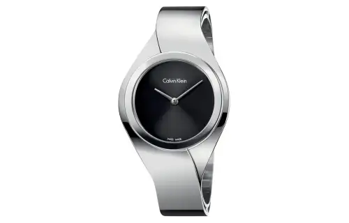 CALVIN KLEIN Wrist Watches Quartz Movement Stainless Steel Strap 34mm Black Dial Women's Watch Analog