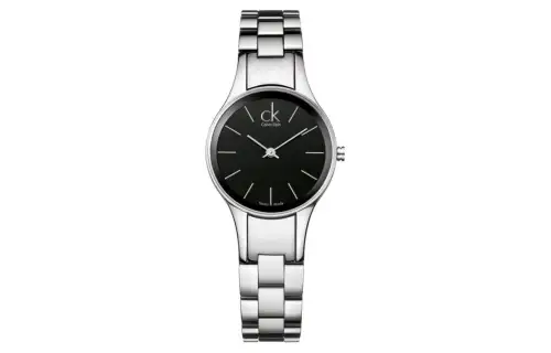 CK/Calvin Klein Wrist Watches Quartz Movement Stainless Steel Strap 29mm Black Dial Women's Watch 30m Water Resistant