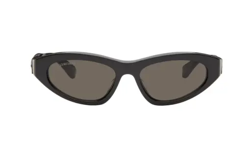 Balenciaga Acetate Irregular Shape Sunglasses Unisex Black