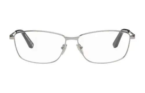 Balenciaga Metal Acetate Rectangular Eyeglass Frames Men's Silver