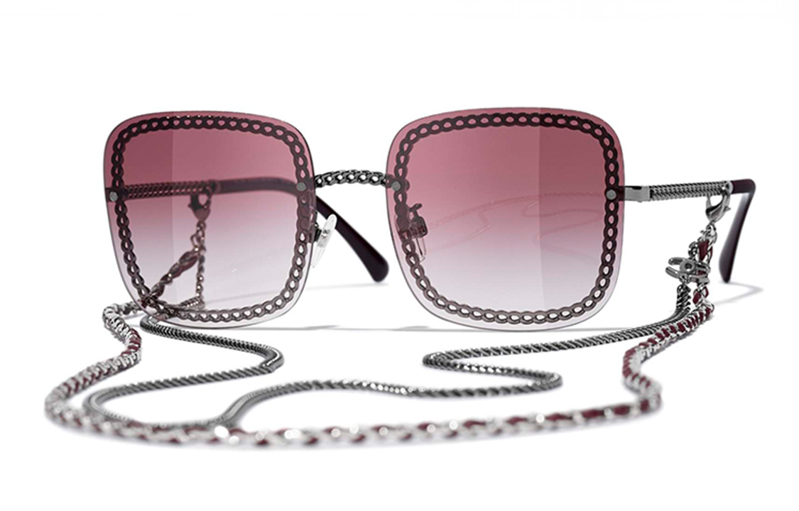 CHANEL Fashion Trend Square Sunglasses Women's
