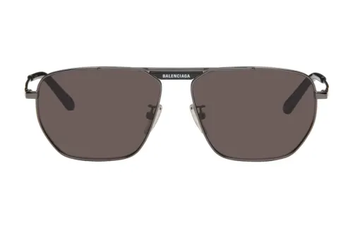 Balenciaga Metal Irregular Shape Sunglasses Women's Bronze