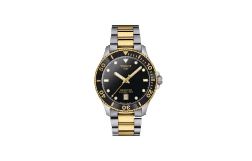 TISSOT Starfish Collection Quartz Movement Men's Watches Watch 40mm Black Dial Stainless Steel Watchband