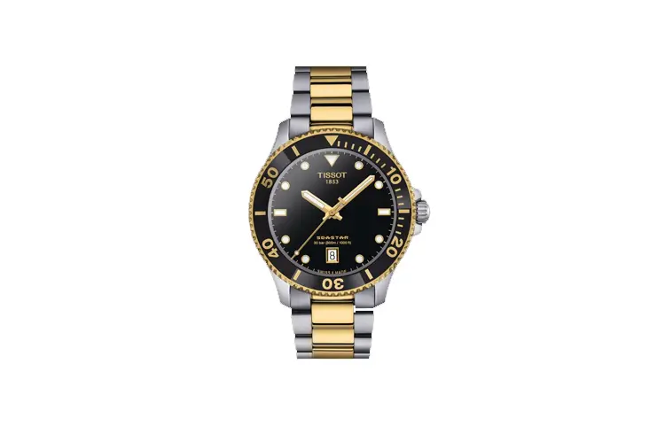 TISSOT Starfish Collection Quartz Movement Men's Watches Watch 40mm Black Dial Stainless Steel Watchband